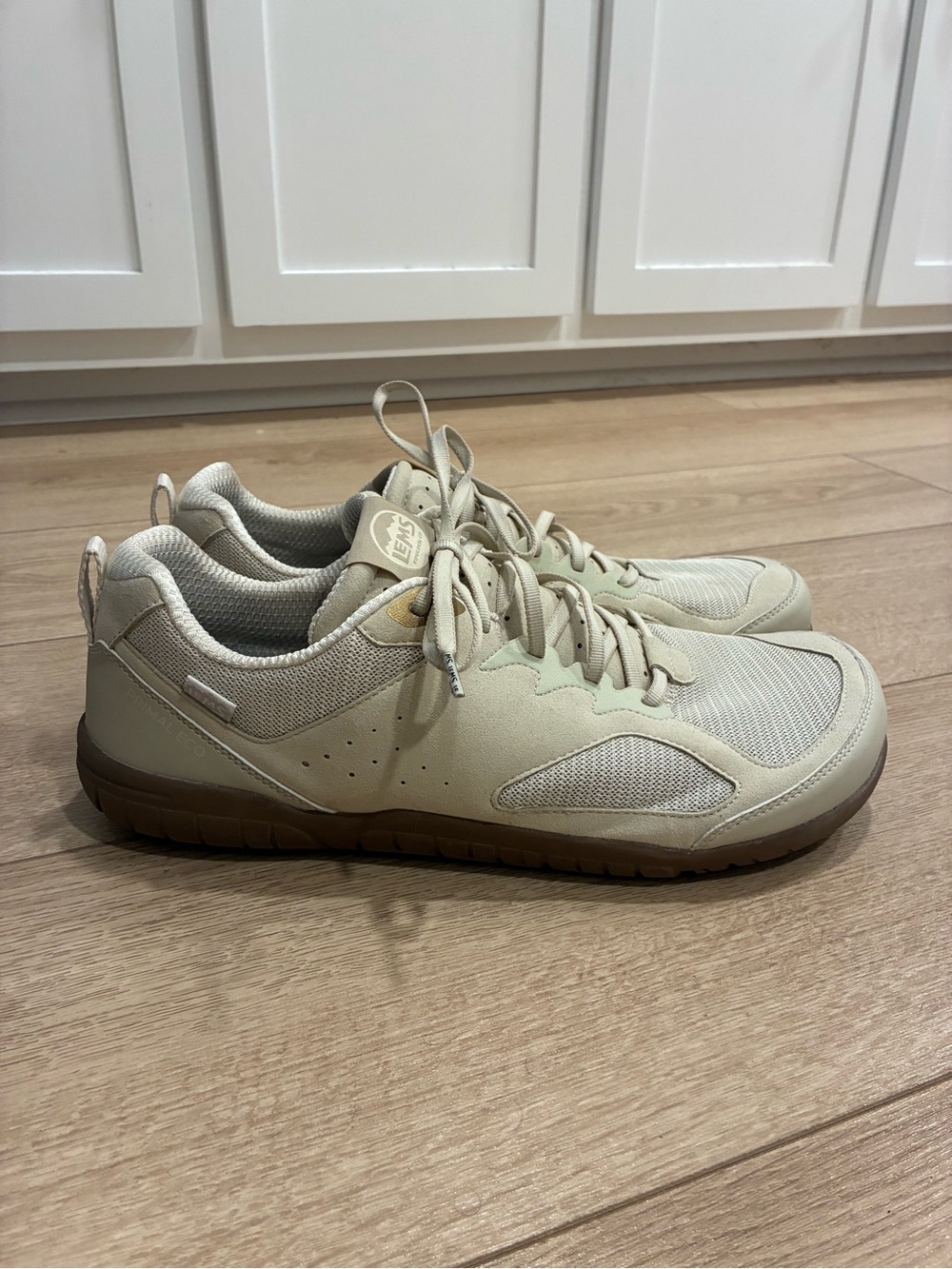 Lems Men’s Primal Eco Fossil Cream Barefoot Shoes Snaeakers Size 13